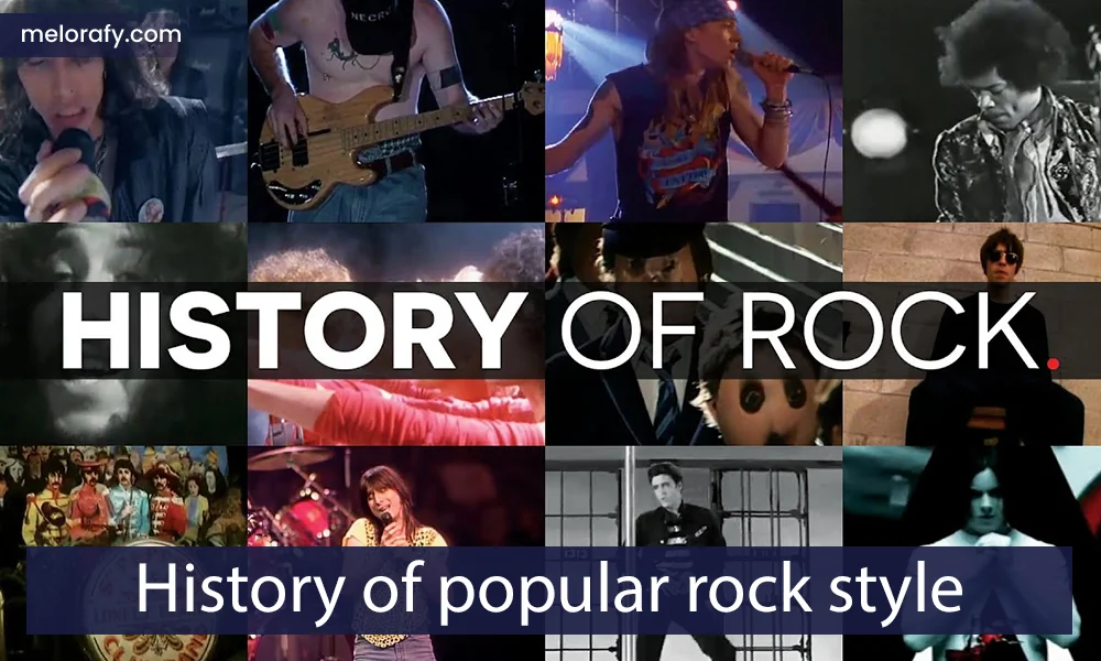 History of popular rock style